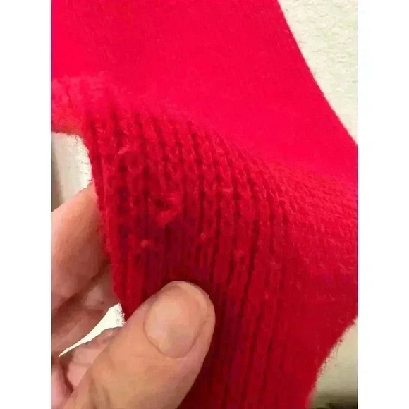 VTG JCPenney Womens M Fair Isle Nordic Crewneck Sweater Red 70 Grannycore Grunge - Picture 8 of 9